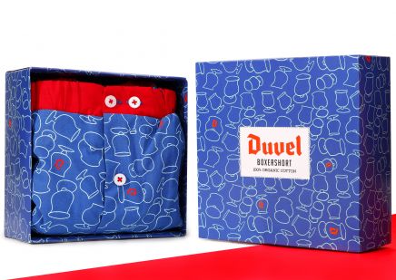 Duvel Boxershort 'Glazen' - Blauw