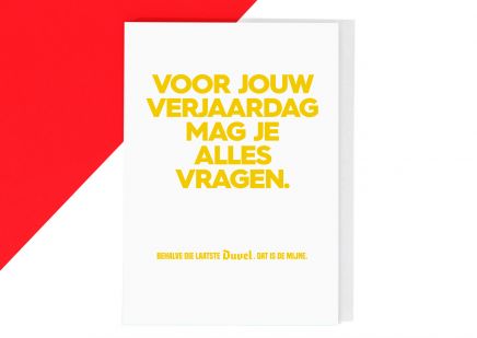 Duvel Wenskaart - Verjaardag 