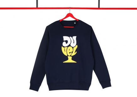 Sweater 'Funky Tulip Glass' - Blauw - Unisex